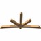 Ekena Millwork Alberta Timber Gable Bracket, Western Red Cedar, 108"W x 54"H x 5 1/2"D x 5 1/2"F, 12/12 Pitch GBW108X54X0606ALB00SWR - alternate 2